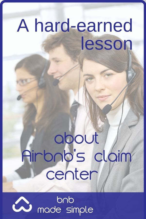About Airbnb's claim center