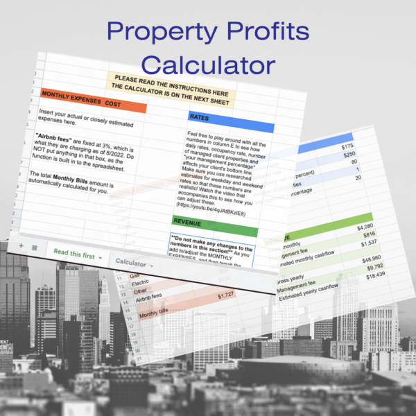 STR property profits calculator